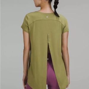 Lululemon Modal Open Up Tie back athletic short sleeve top